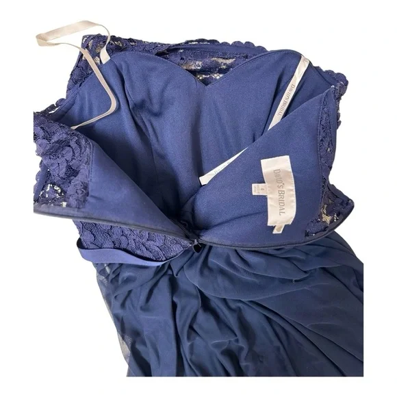 David's Bridal | One Shoulder Lace
Chiffon Dress Size 4 - Picture 6 of 6